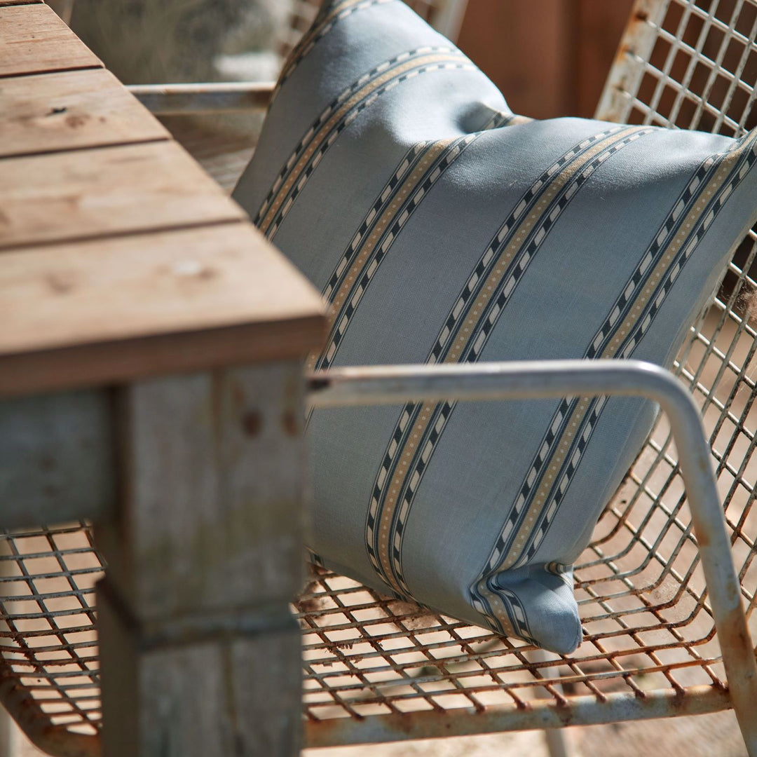 Holland Park Stripe - Slate/Linen