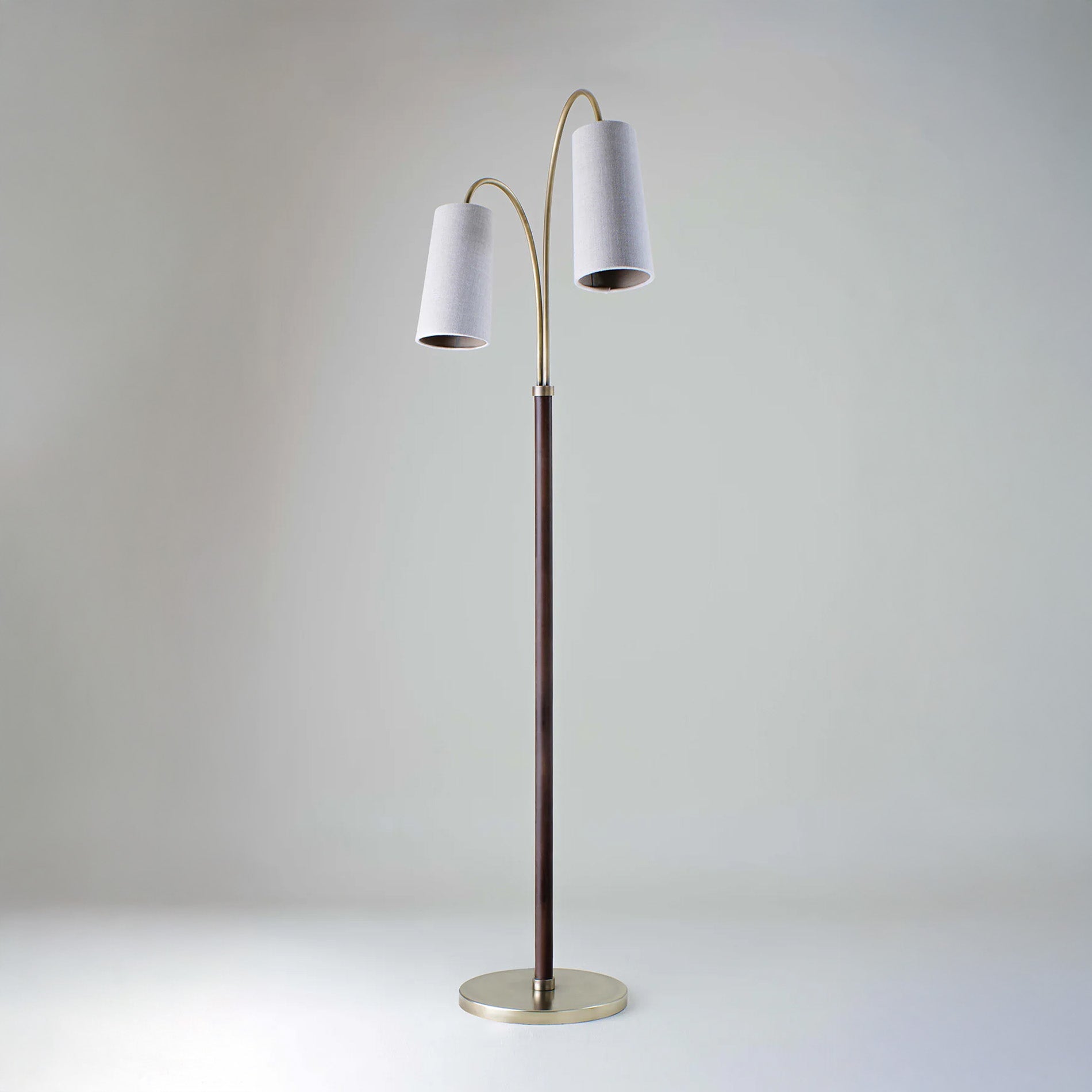 Kelly Floor Lamp with Leather - Chocolate Leather