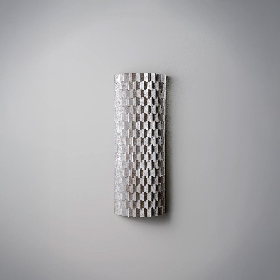 Large Escher Bathroom Wall Light - Decayed Silver