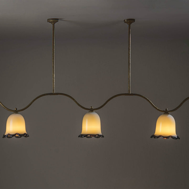 Evelyn Ceiling Light - Cloud Grey with Old Gold