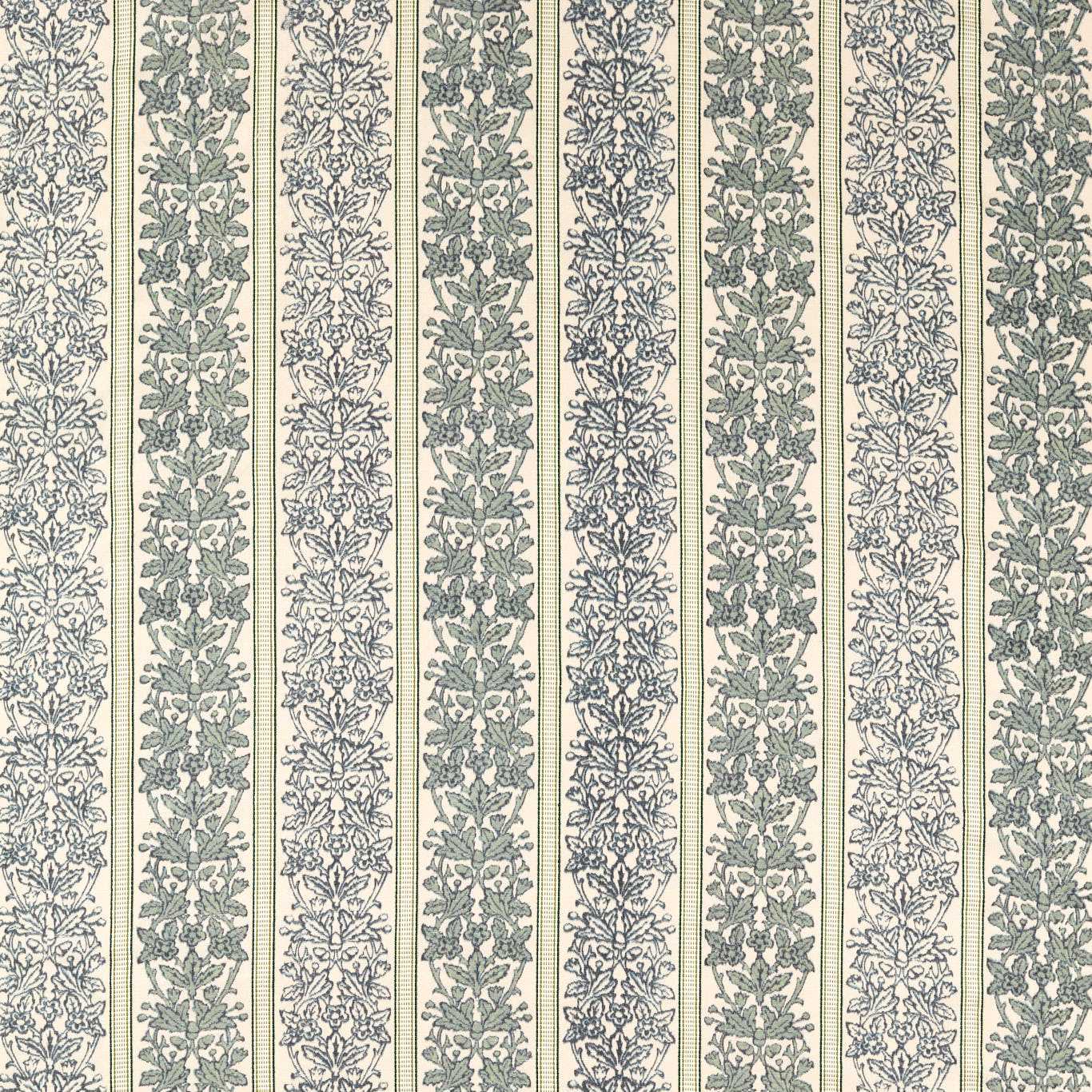 Oak & Blossom Weave - Green / Indigo