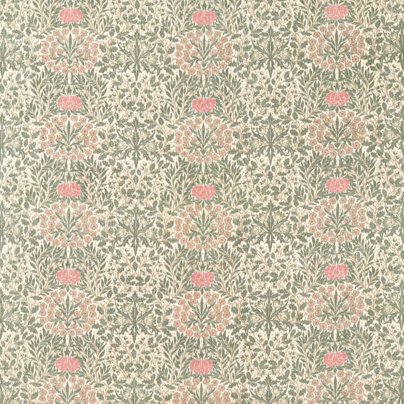 Daisy & Oak Warp Print - Forest / Rose