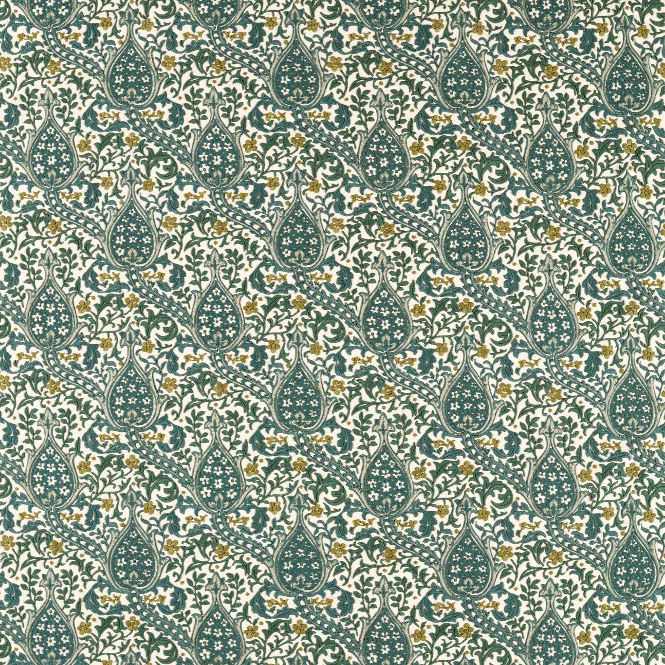 Persian Tulip Embroidery - Evergreen