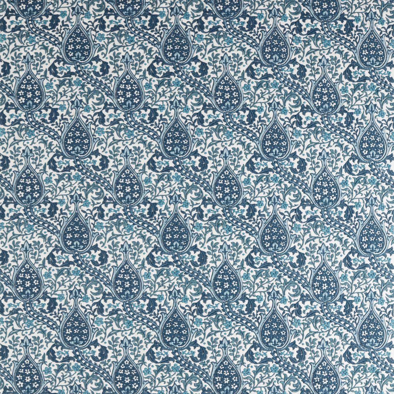 Persian Tulip Embroidery - Indigo