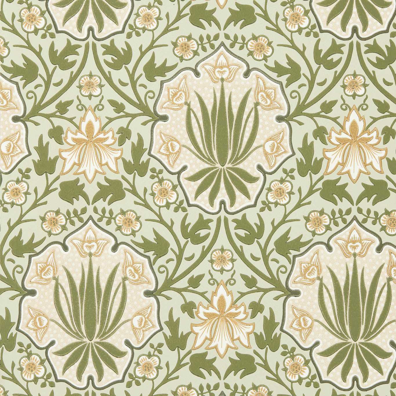Iris & Rose - Bayleaf / Weld Wallpaper
