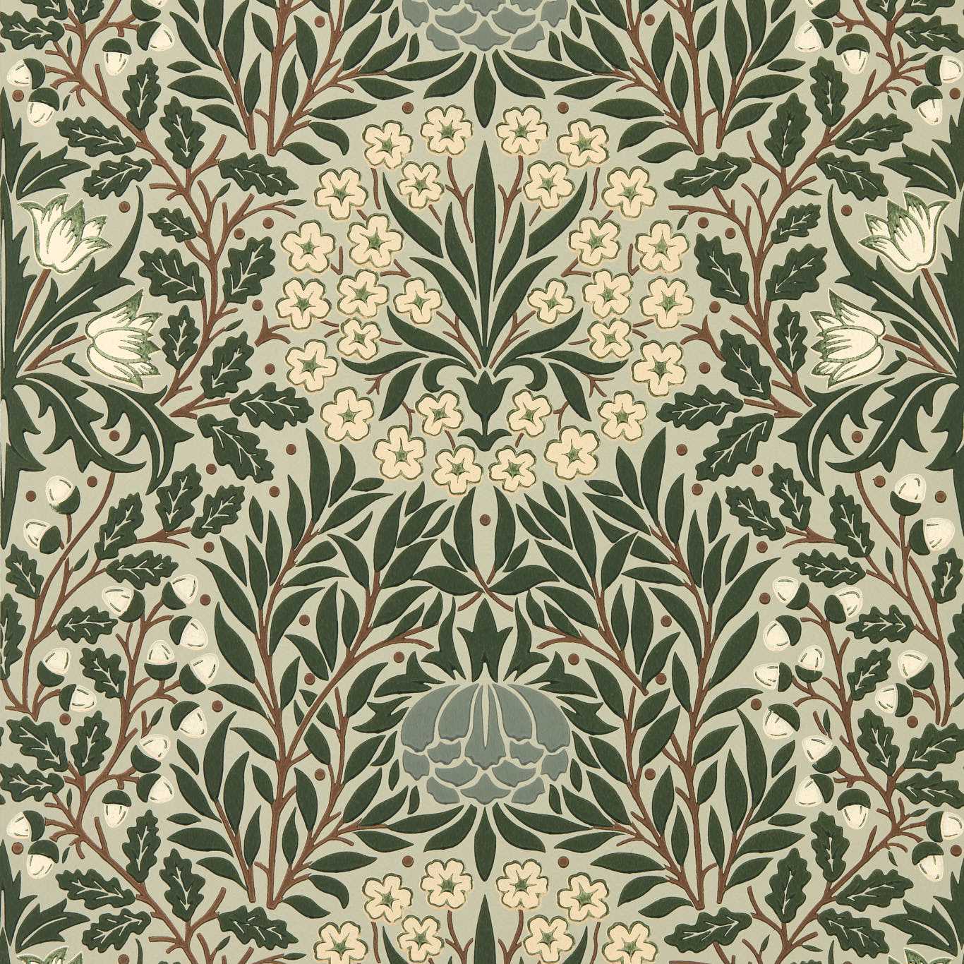 Daisy & Oak - Sage / Forest Wallpaper
