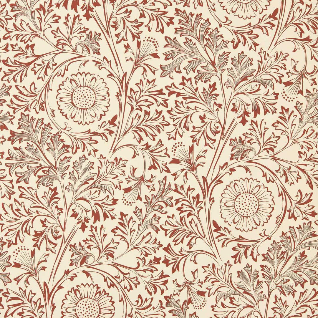 Chamomile - Flax / Madder Wallpaper