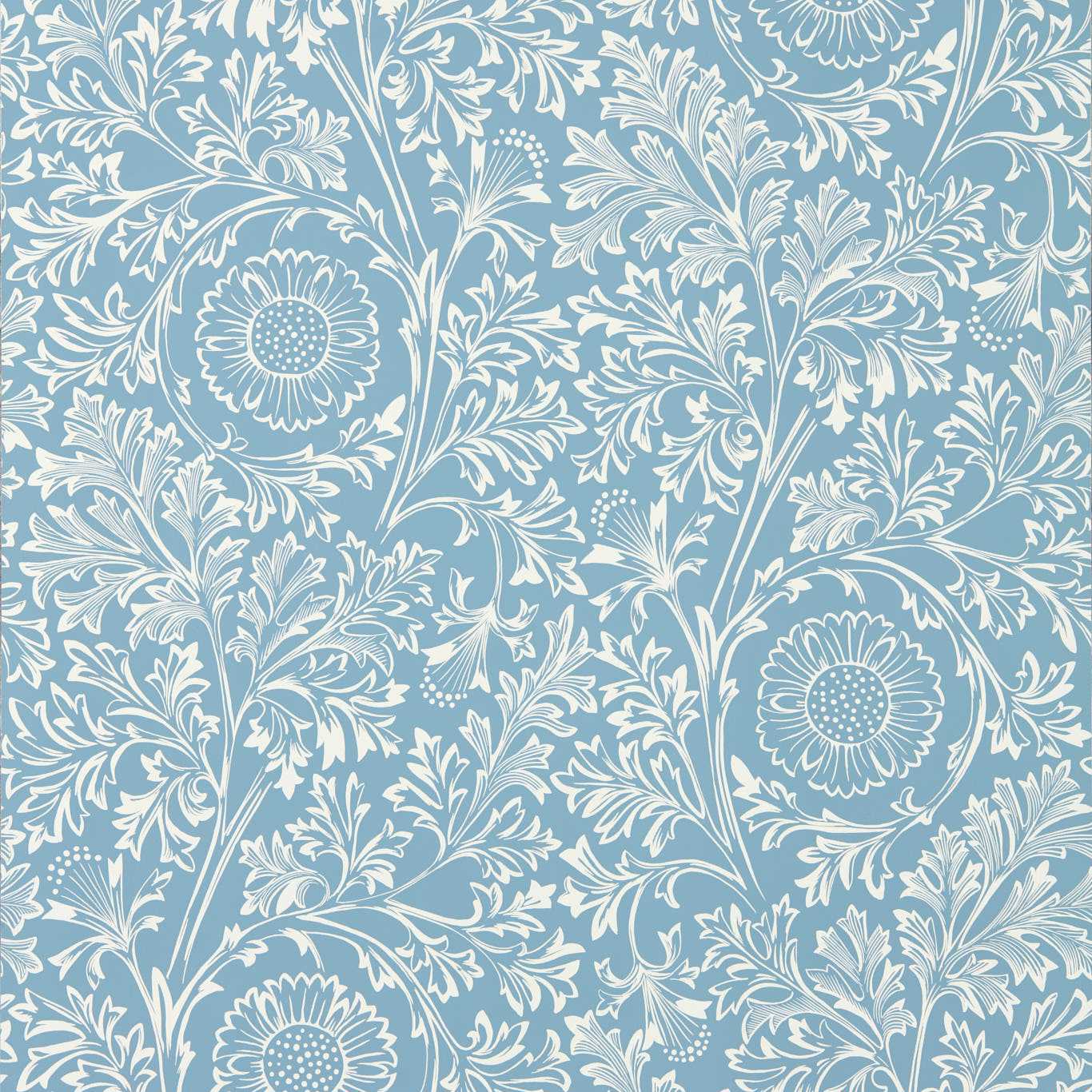 Chamomile - China Blue Wallpaper