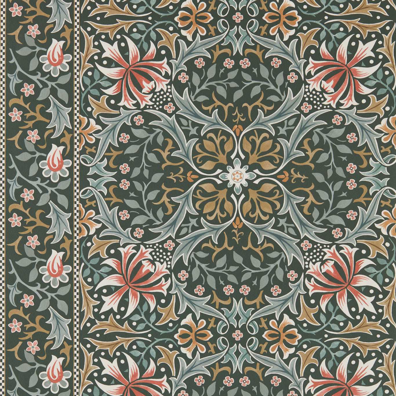 Walthamstow - Forest / Teal Wallpaper