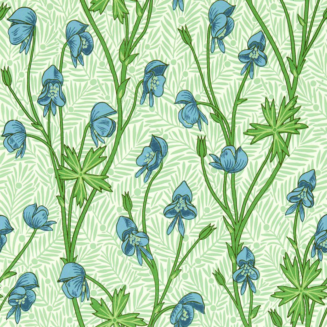 Monkshood - Cobalt / Goblin Green