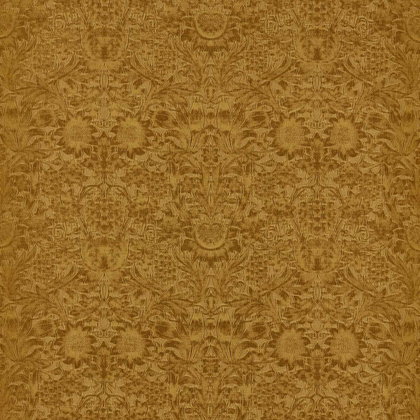 Sunflower Caffoy Velvet - Sussex Rush