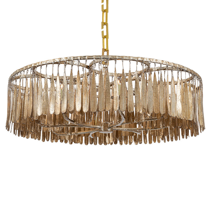 Midas Single Tier Short Drop Chandelier, Eight Lights