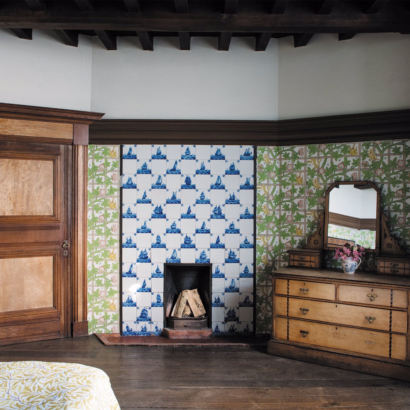 Honeysuckle - Sky / Burnt Orange