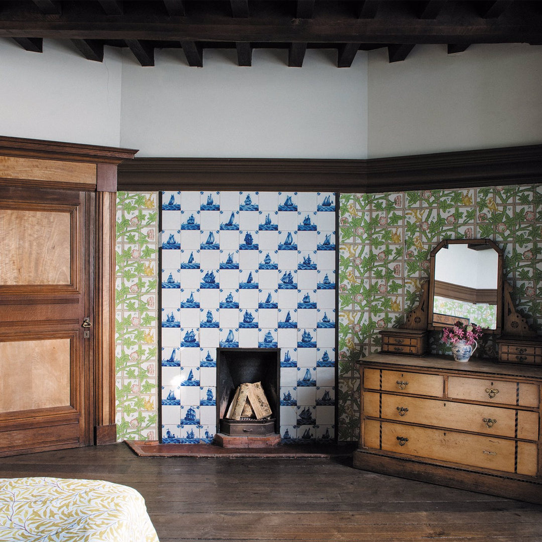 Honeysuckle - Sky / Burnt Orange