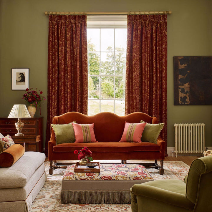 Pomegranate Brocatelle - Huntsman Green