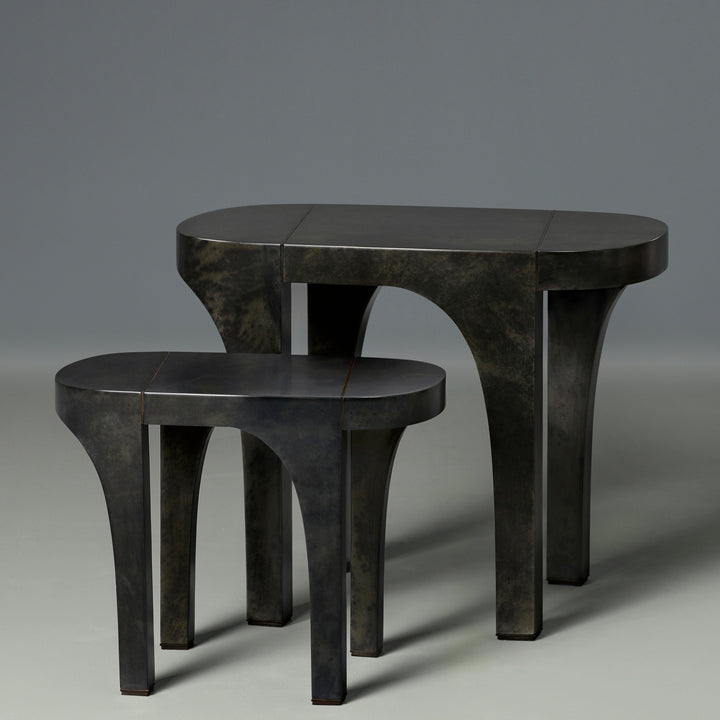 Portico Side Table, Small - Pepper Grey Parchment