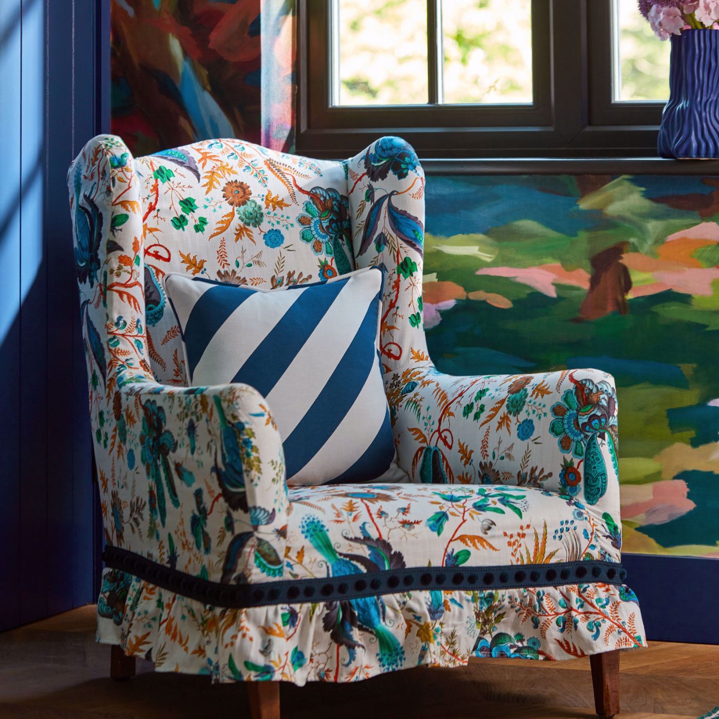 Wonderland Floral - Lapis / Emerald / Carnelian