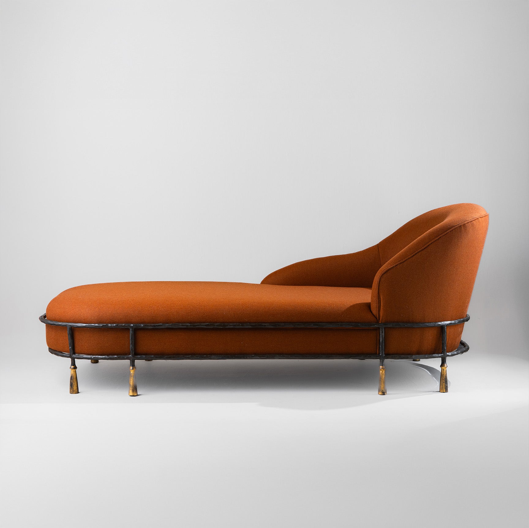 Stanley Chaise Longue - Bronzed and Gold