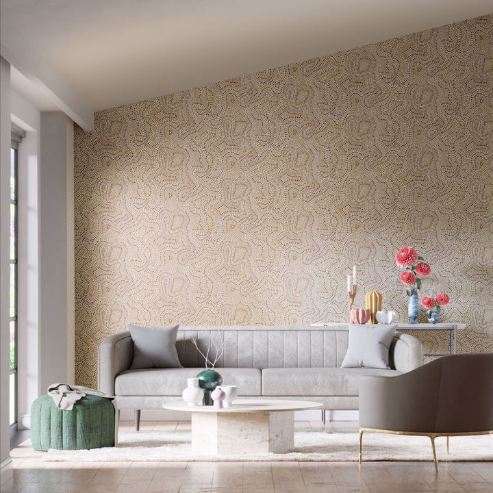 Sunstone Wallcovering - Positano / Chocolate / Pistachio