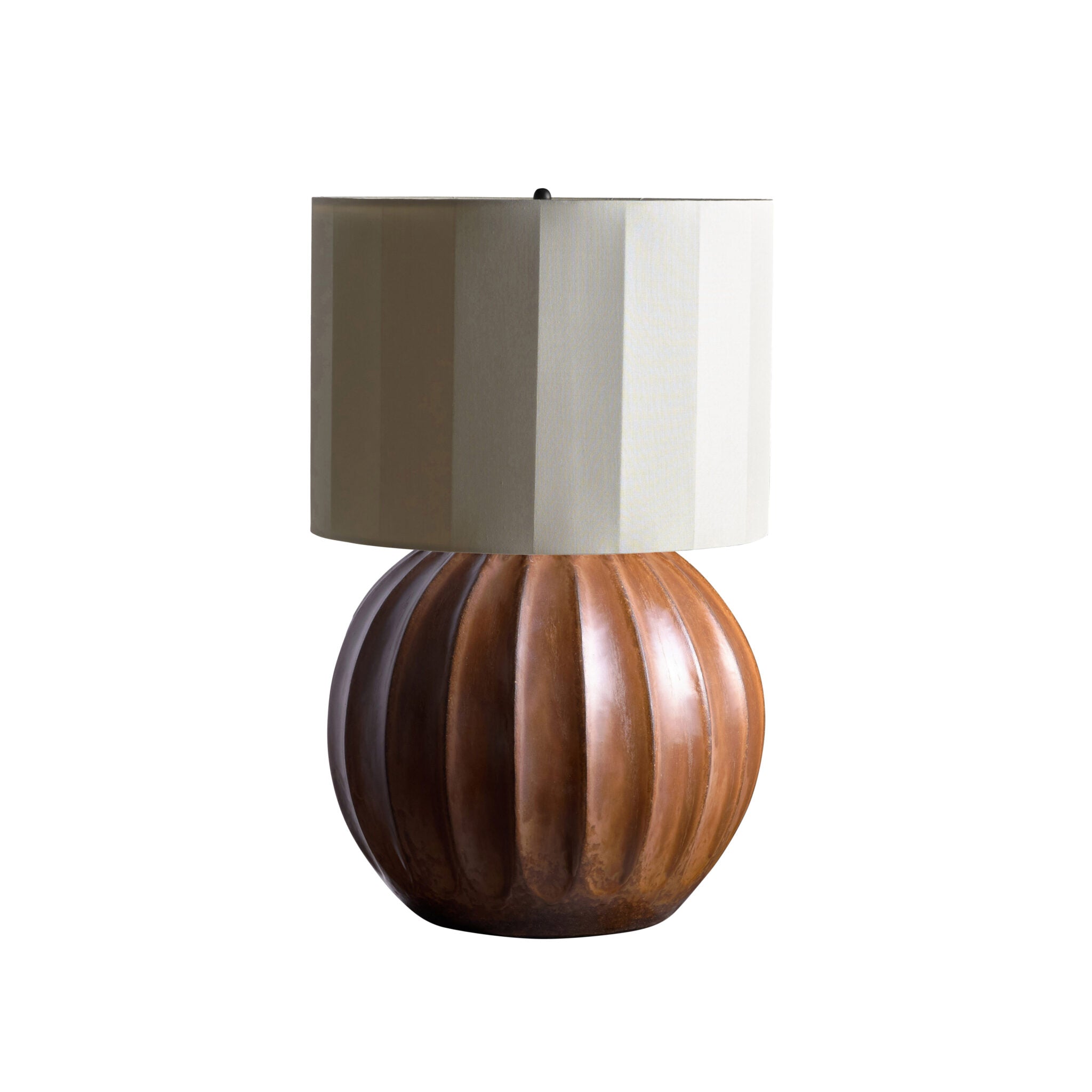 Rond Fluted Table Lamp - Honey