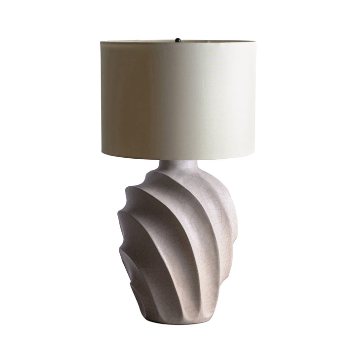 Serra Oval Table Lamp - White