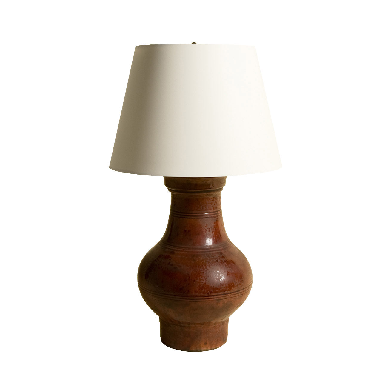 Chinese Ceramic Jar Lamp - Rouge