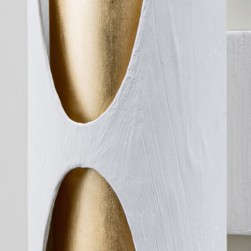 Thera Wall Light Large - Plaster White with Gold