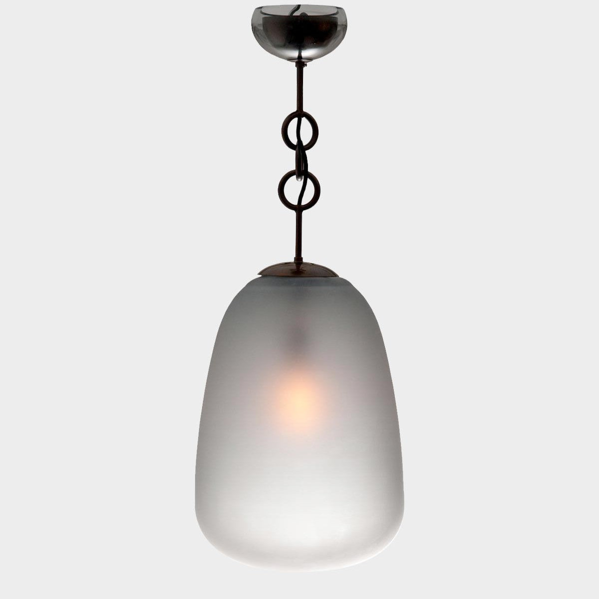 The Matteo Lantern in Ash Finished Opaque Glass