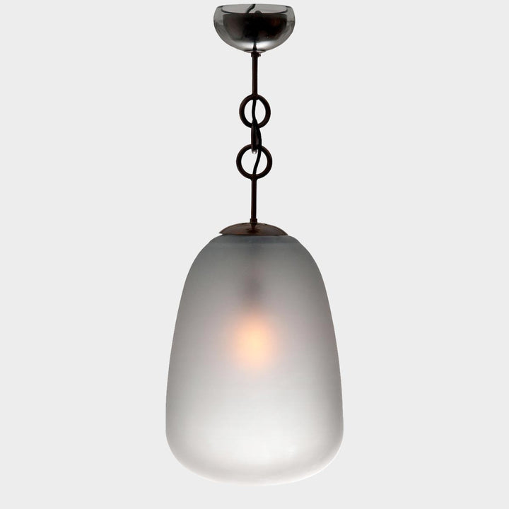 The Matteo Lantern in Ash Finished Opaque Glass