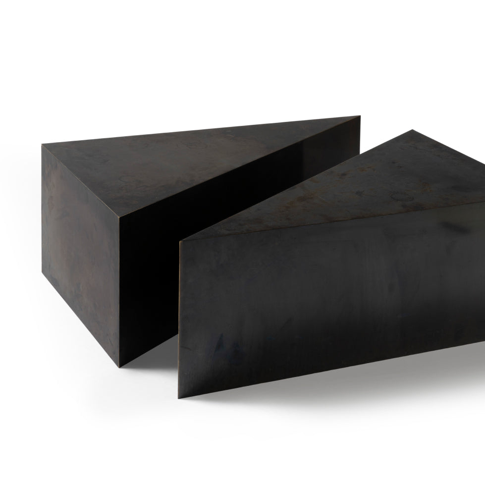 Wedge Tables - Blackened Brass