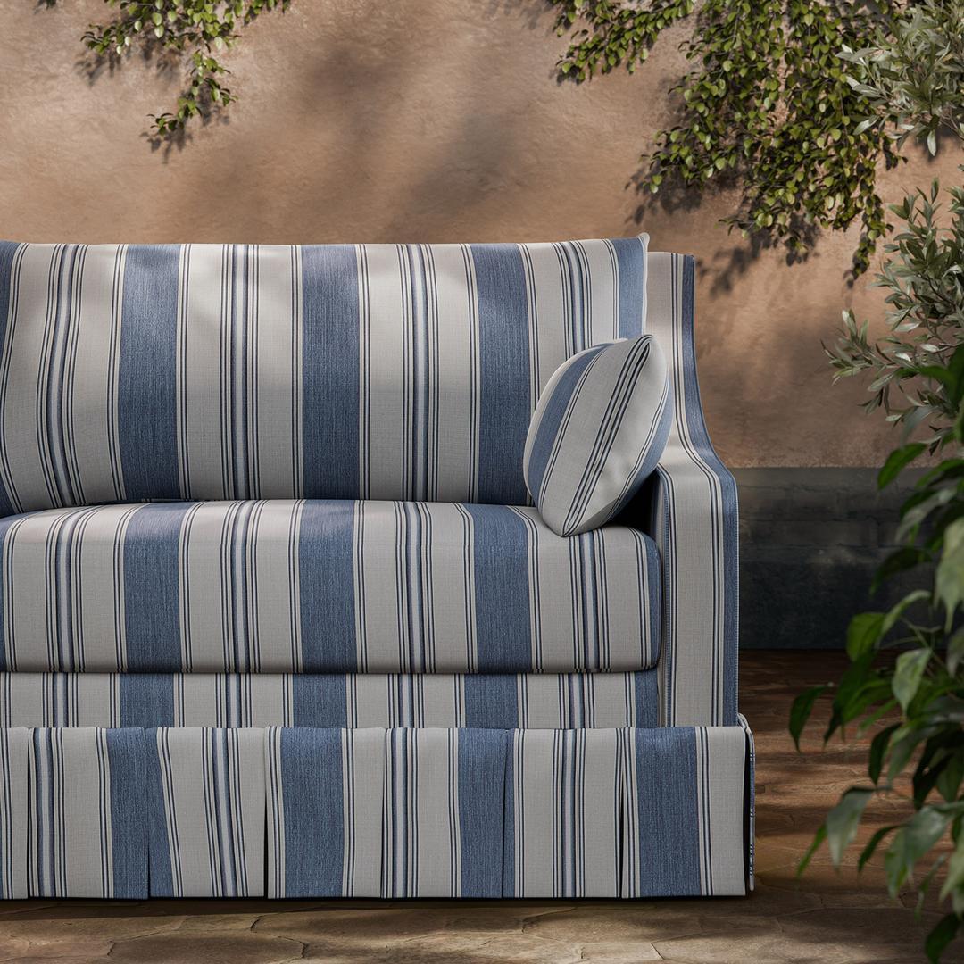 Parasol Stripe - Denim / Stone