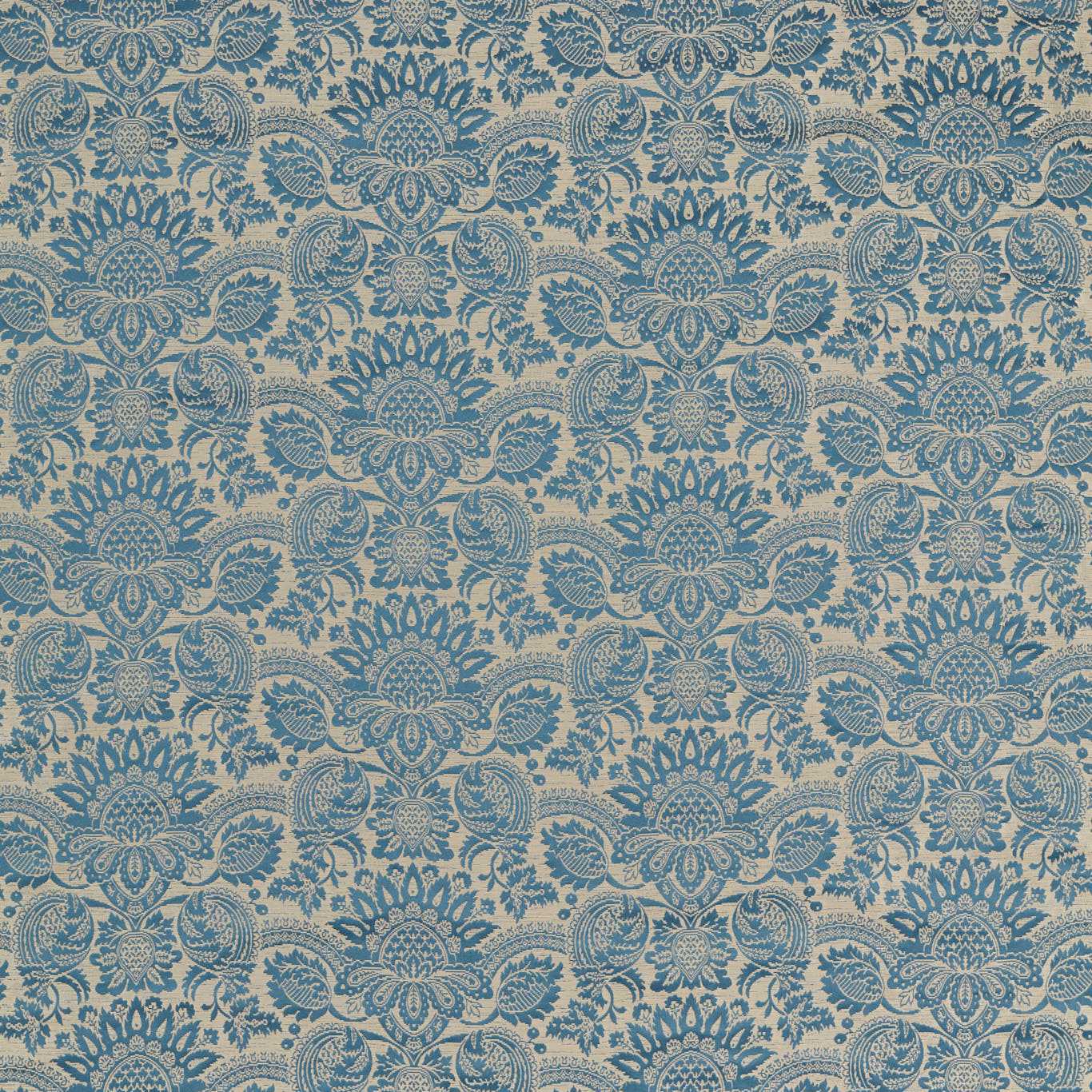 Pomegranate Brocatelle - Wedgwood Blue