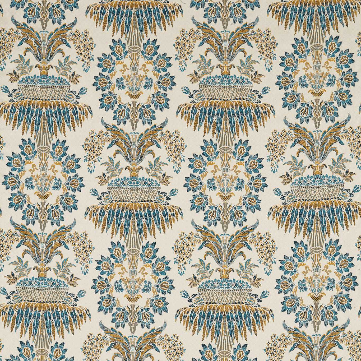 Long Gallery Brocade - Teal / Gold