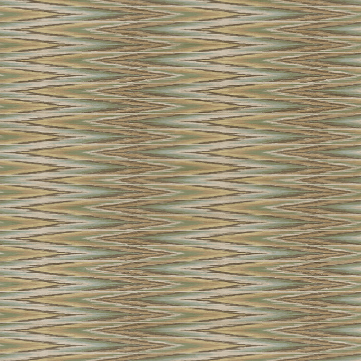 Ziggery Grasscloth - Taupe and Teal