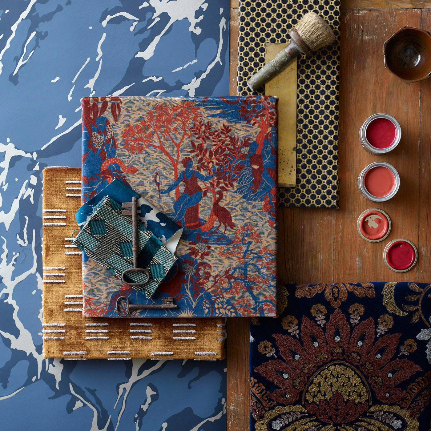 Avalonis Velvet - Como Blue / Koi