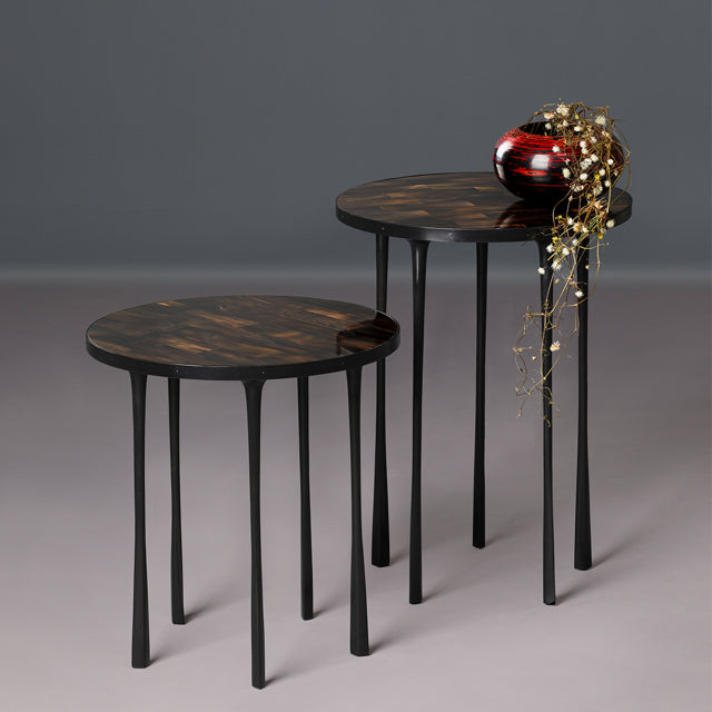 Ammonite Side Table, Low - Horn