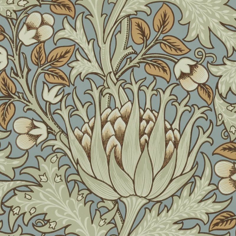 Artichoke - Teal / Sage Wallpaper