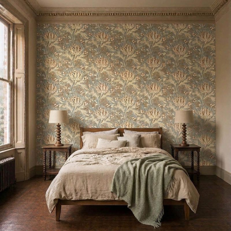 Artichoke - Teal / Sage Wallpaper