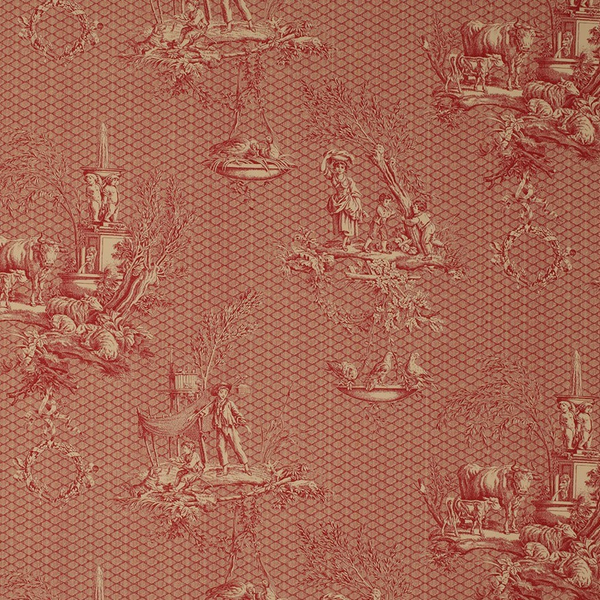 Les Enfants - Red on Ecru