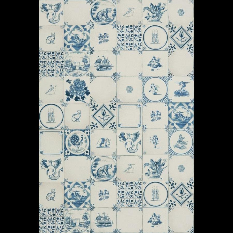 Vermeer Wallpaper (Fine Suede Vinyl) - Delft Blue