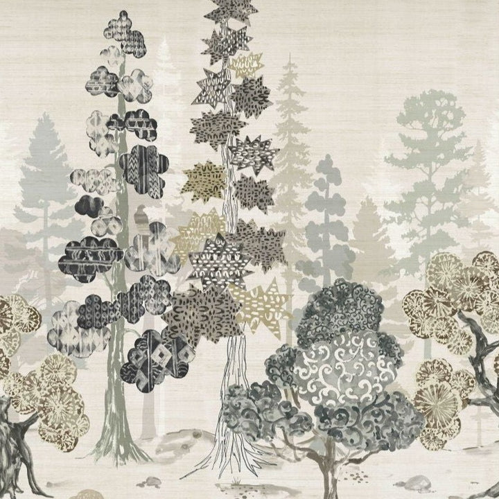 Folklore Sisal Grasscloth 2 Drops - Sepia