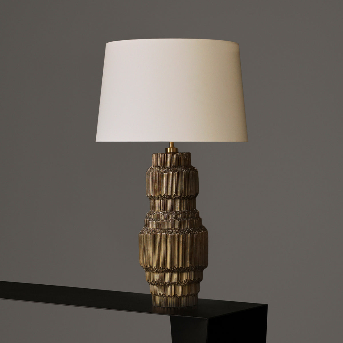 Paglia Table Lamp - Linen Tapered