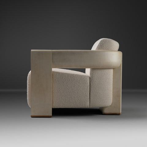 Dais Lounge Chair, Natural Parchment