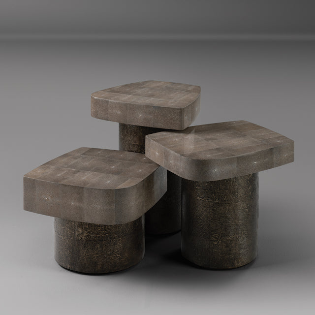 Tor Side Table, Low - Umber Verdigree