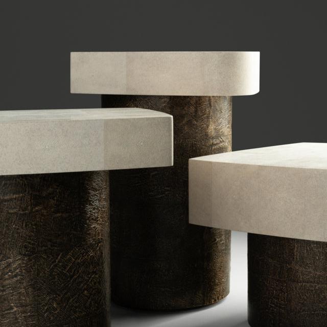 Tor Side Table, Low - Natural Speckle