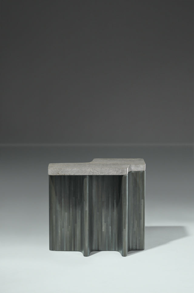 Ondas Side Tables - Shale Grey Straw, Tall