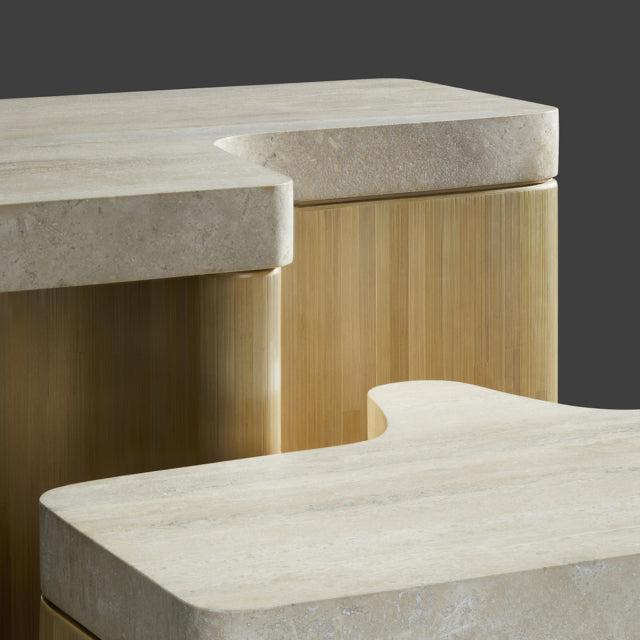 Ondas Side Tables - Burnished Metals Straw, Low