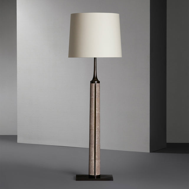 Demi-Monde Floor Lamp Natural Chocolate Shagreen
