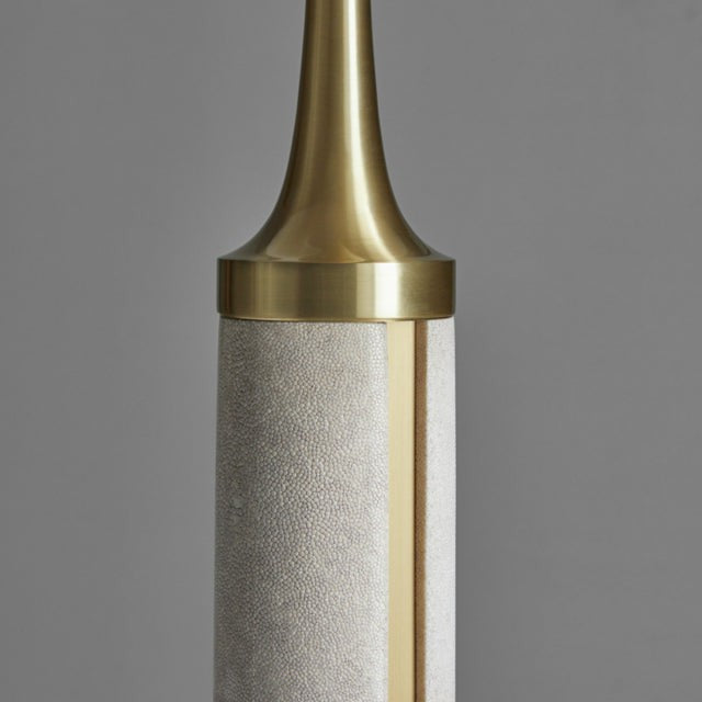 Demi-Monde Floor Lamp - Natural Speckle - Lacquered Natural Brass