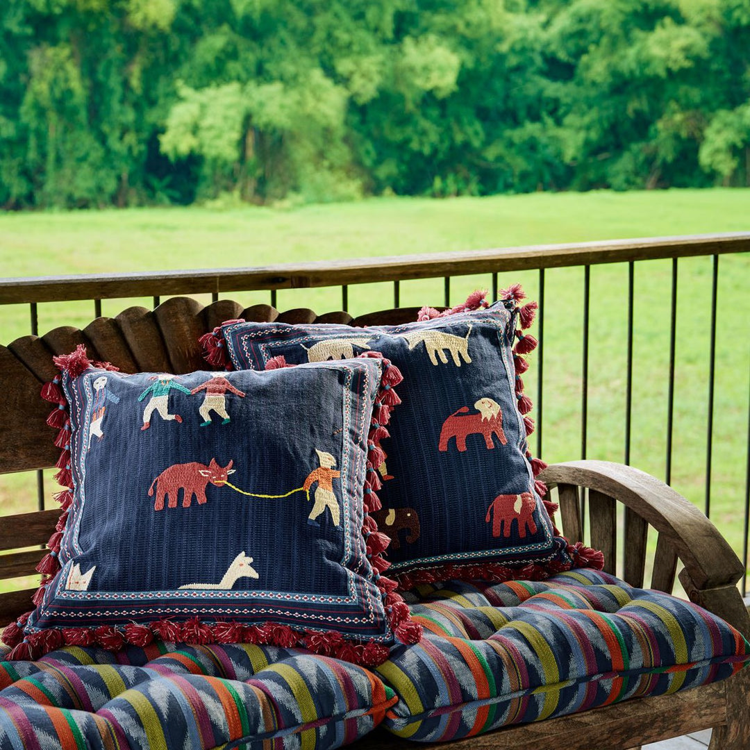 Burmese Stripe - Indigo